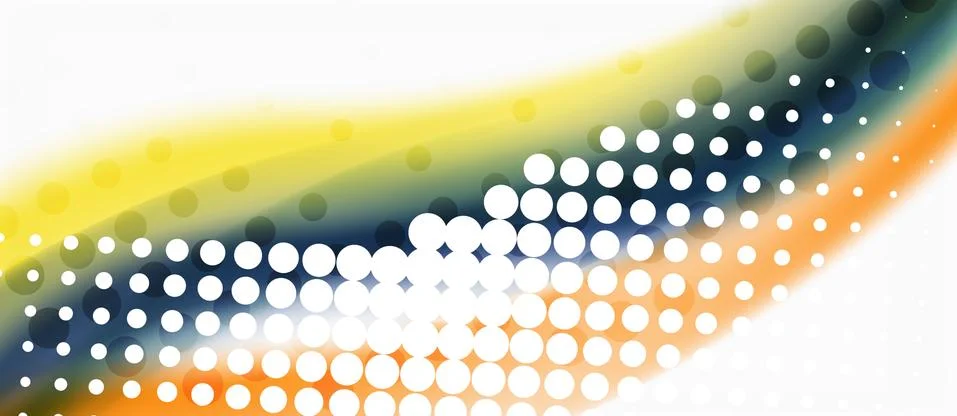 Trendy abstract wave blur pattern, multicolored lines on white background for Illustrazione stock