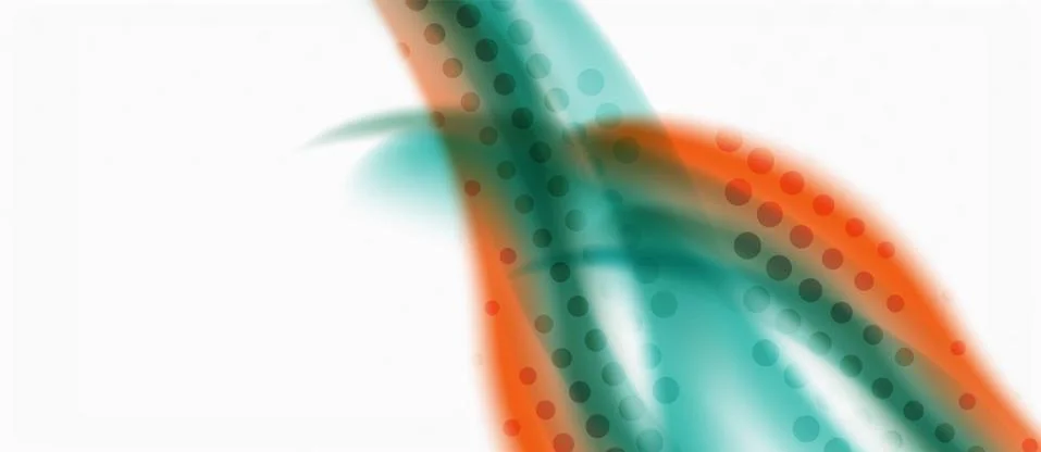 Trendy abstract wave blur pattern, multicolored lines on white background for Stock Illustration