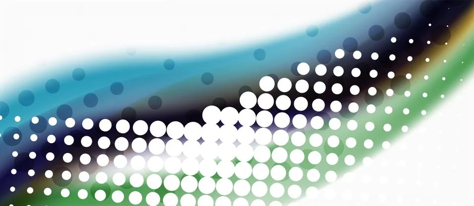 Trendy abstract wave blur pattern, multicolored lines on white background for Illustrazione stock