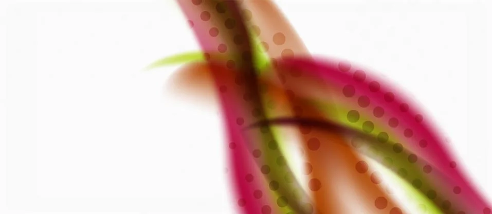 Trendy abstract wave blur pattern, multicolored lines on white background for Stock Illustration