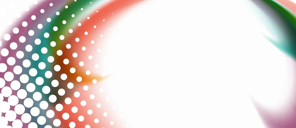 Trendy abstract wave blur pattern, multicolored lines on white background for Illustrazione stock