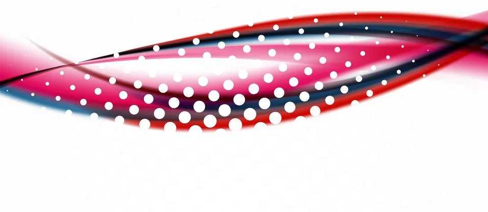 Trendy abstract wave blur pattern, multicolored lines on white background for Illustrazione stock