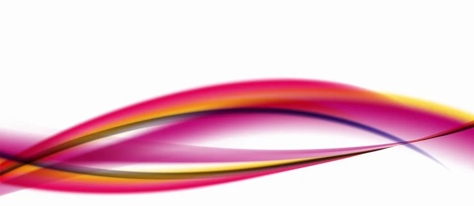 Trendy abstract wave blur pattern, multicolored lines on white background for 스톡 일러스트