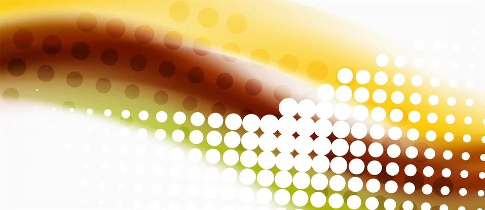 Trendy abstract wave blur pattern, multicolored lines on white background for Illustrazione stock