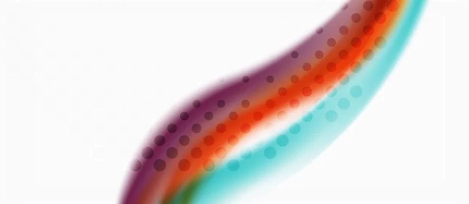 Trendy abstract wave blur pattern, multicolored lines on white background for Illustrazione stock