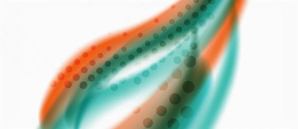 Trendy abstract wave blur pattern, multicolored lines on white background for Illustrazione stock
