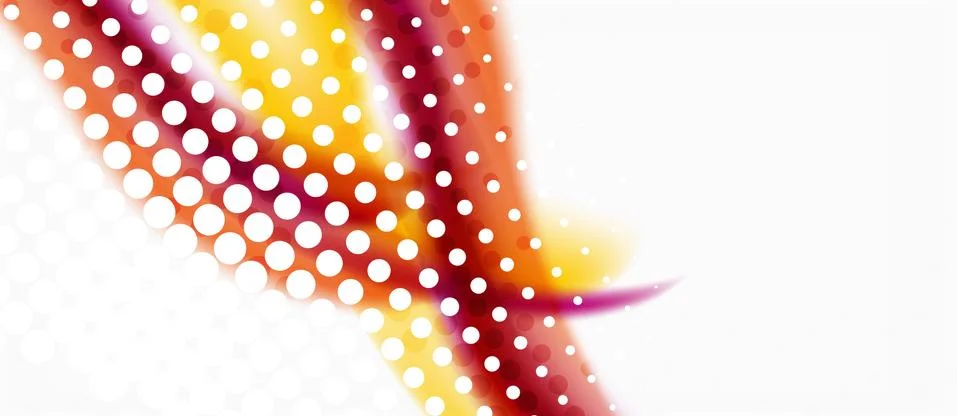 Trendy abstract wave blur pattern, multicolored lines on white background for 스톡 일러스트