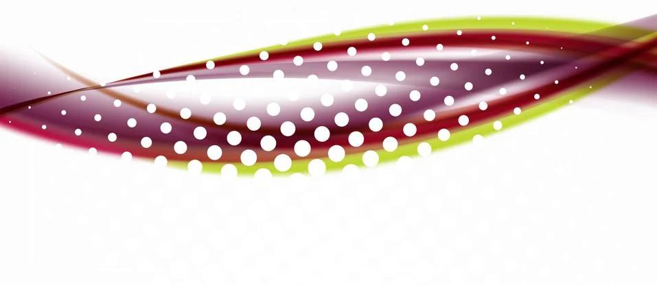 Trendy abstract wave blur pattern, multicolored lines on white background for Illustrazione stock
