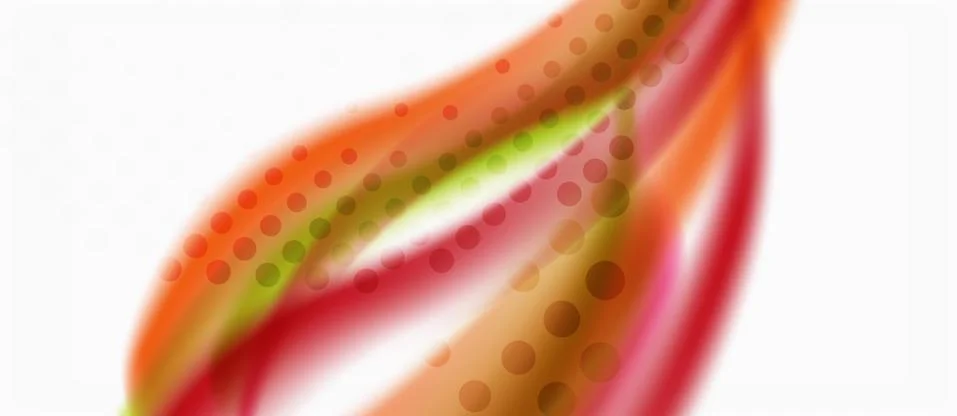 Trendy abstract wave blur pattern, multicolored lines on white background for Illustrazione stock