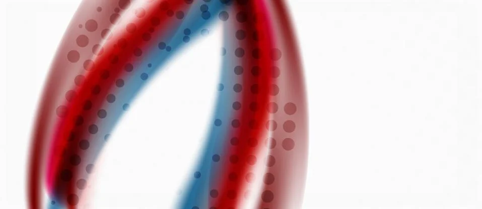 Trendy abstract wave blur pattern, multicolored lines on white background for Illustrazione stock