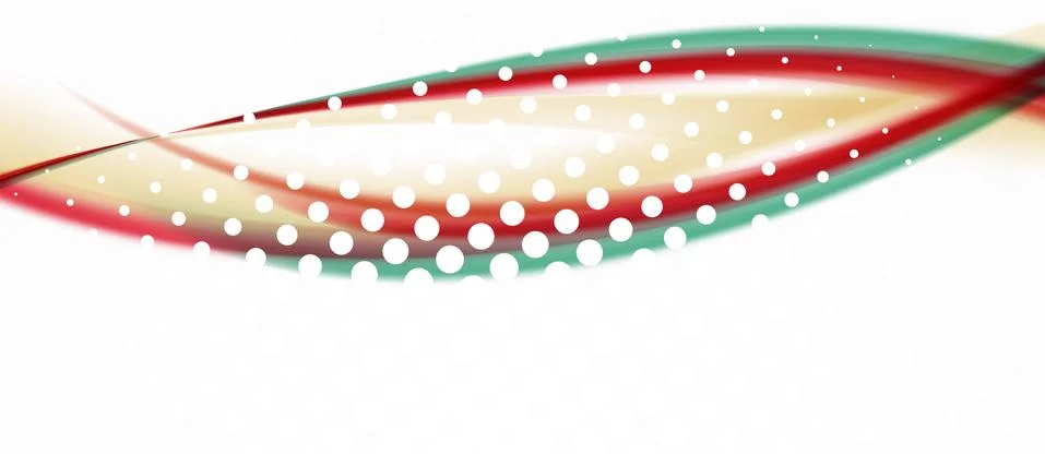 Trendy abstract wave blur pattern, multicolored lines on white background for Stock Illustration