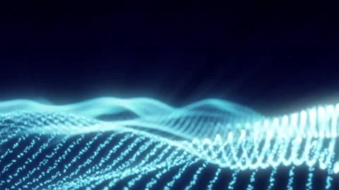 Trendy Abstract Wave Digital Motion Graphic Background Stock Footage 243567674