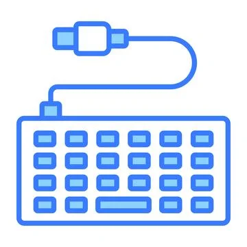 Trendy and editable vector design of keyboard, computer accessory Stock Illustration