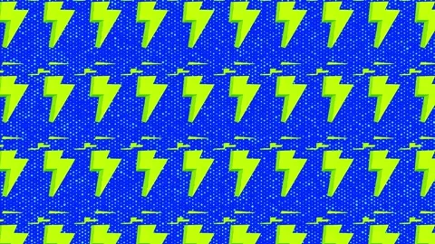 Trendy animated background with blinking dots and a grid of 3D rotating lighting Stock Footage 247130048