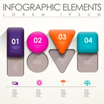 Trendy attractive infographic elements design 스톡 일러스트