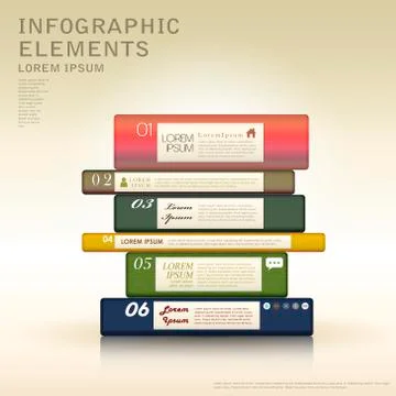 Trendy attractive infographic elements design Stock Illustration