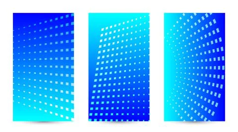 Trendy background set. Abstract blue vector illustrations Stock Illustration