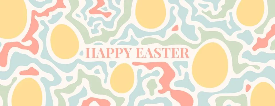 Trendy banner for Easter Stock Illustration
