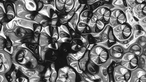 Trendy black monochromatic metallic reflection texture of wavy vibrant surface Stock Footage 142292511