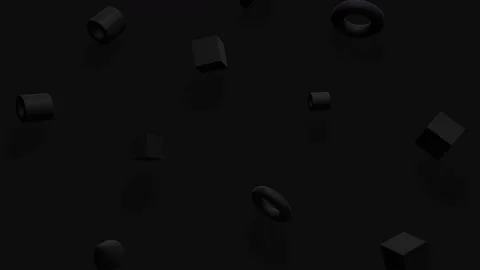 Trendy black motion neomorphism background animation with radiating extruded squ Video stock 148252002