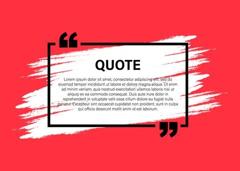 Trendy block quote modern design elements. Creative quote and comment text fr Stockillustratie