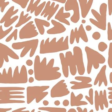 Trendy blotch shape seamless pattern. Concept contemporary Illustrazione stock