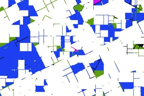 Trendy blue abstract background of pixelated geometric shapes. Computer scree Stock Illustration