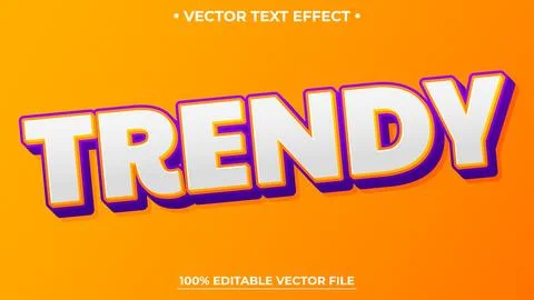 Trendy bold 3d editable text effect colorful gradient style Stock Illustration