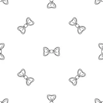 Trendy bow tie pattern seamless vector Stock Illustration