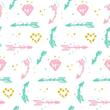 Trendy Bridal Seamless Pattern Illustrazione stock