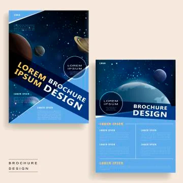 Trendy brochure design Stock Illustration