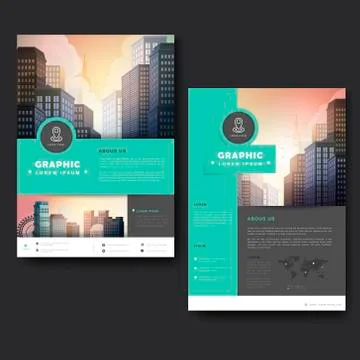 Trendy brochure template Stock Illustration