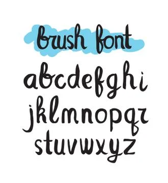 Trendy brush font Illustrazione stock