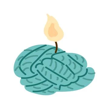 Trendy candle, hand made concept Stock Illustration