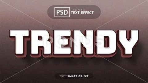 Trendy cartoon text effect editable PSD Template