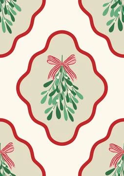 Trendy Christmas seamless pattern Stock Illustration