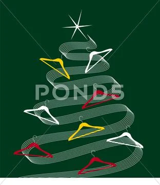 Trendy christmas tree Stock Illustration