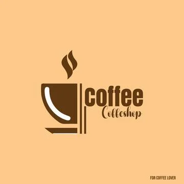 Trendy Coffee Logo Stock Illustration
