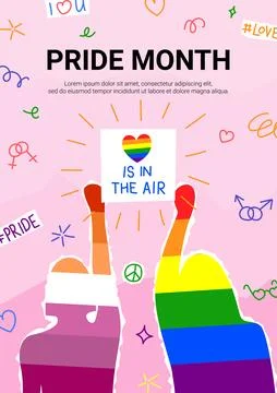 Trendy collage for Pride Month Stock Illustration