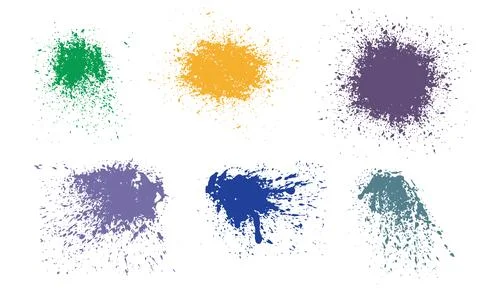 Trendy collection of abstract splatter design elements vector illustration イラスト素材