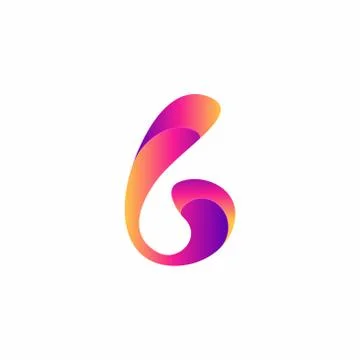 Trendy Color Creative Initial Letter B Business logo Design Template Vector I Stock Illustration