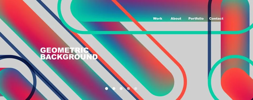 Trendy color overlapping lines abstract background. Vector Illustration For Stock Illustration