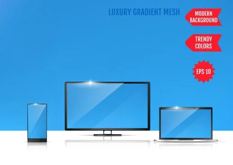 Trendy colorful abstract background. Gradient mesh. An example of the use of  Stock Illustration