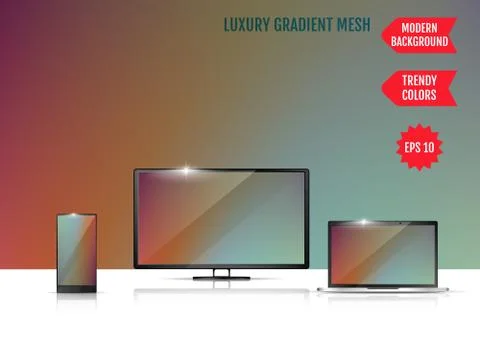 Trendy colorful abstract background. Gradient mesh. An example of the use of  Stock-Illustration
