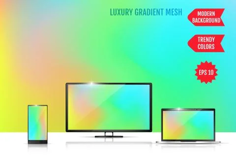 Trendy colorful abstract background. Gradient mesh. Modern Luxury concept. Ab Stock-Illustration