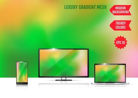 Trendy colorful abstract background. Gradient mesh. Modern Luxury concept. Ab Stock Illustration