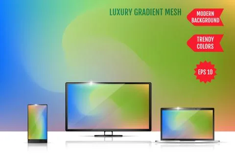 Trendy colorful abstract background. Gradient mesh. Modern Luxury concept. Ab Stock Illustration