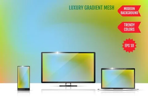 Trendy colorful abstract background. Gradient mesh. Modern Luxury concept. Ab Stock Illustration