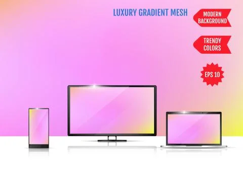 Trendy colorful abstract background. Gradient mesh. Modern Luxury concept. Ab Stock Illustration