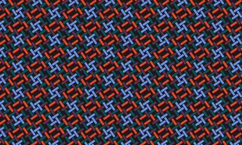 Trendy Colorful Interlaced Striped  Vector Pattern Stock Illustration